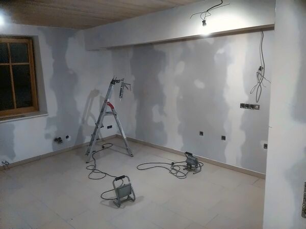 Pomieszczenie przygotowane do dalszych prac
